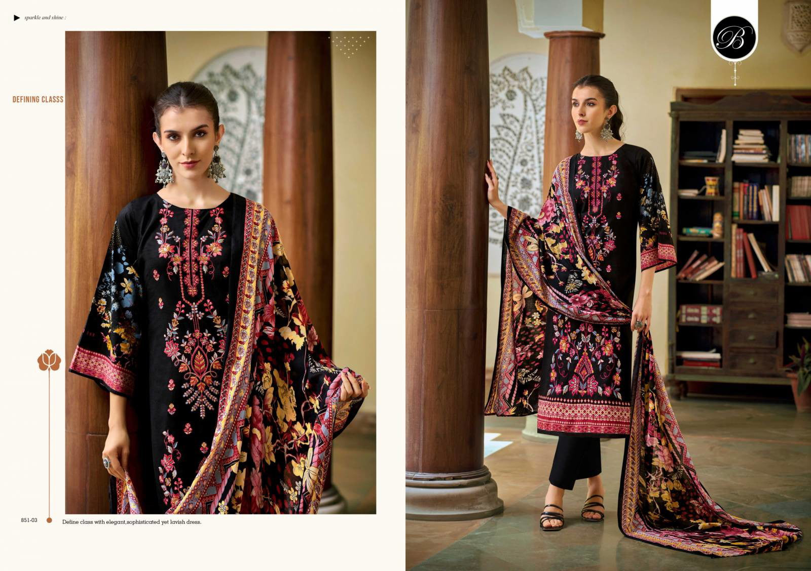 Pure Cotton Full Front Embroidery Dress Material