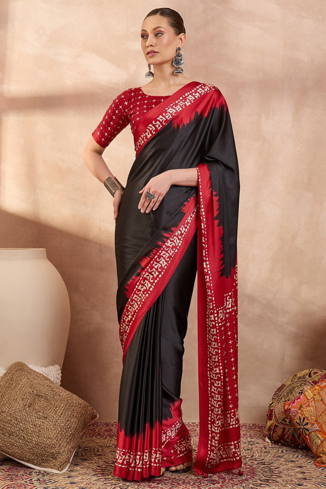 Printed Semi Modal Silk Saree