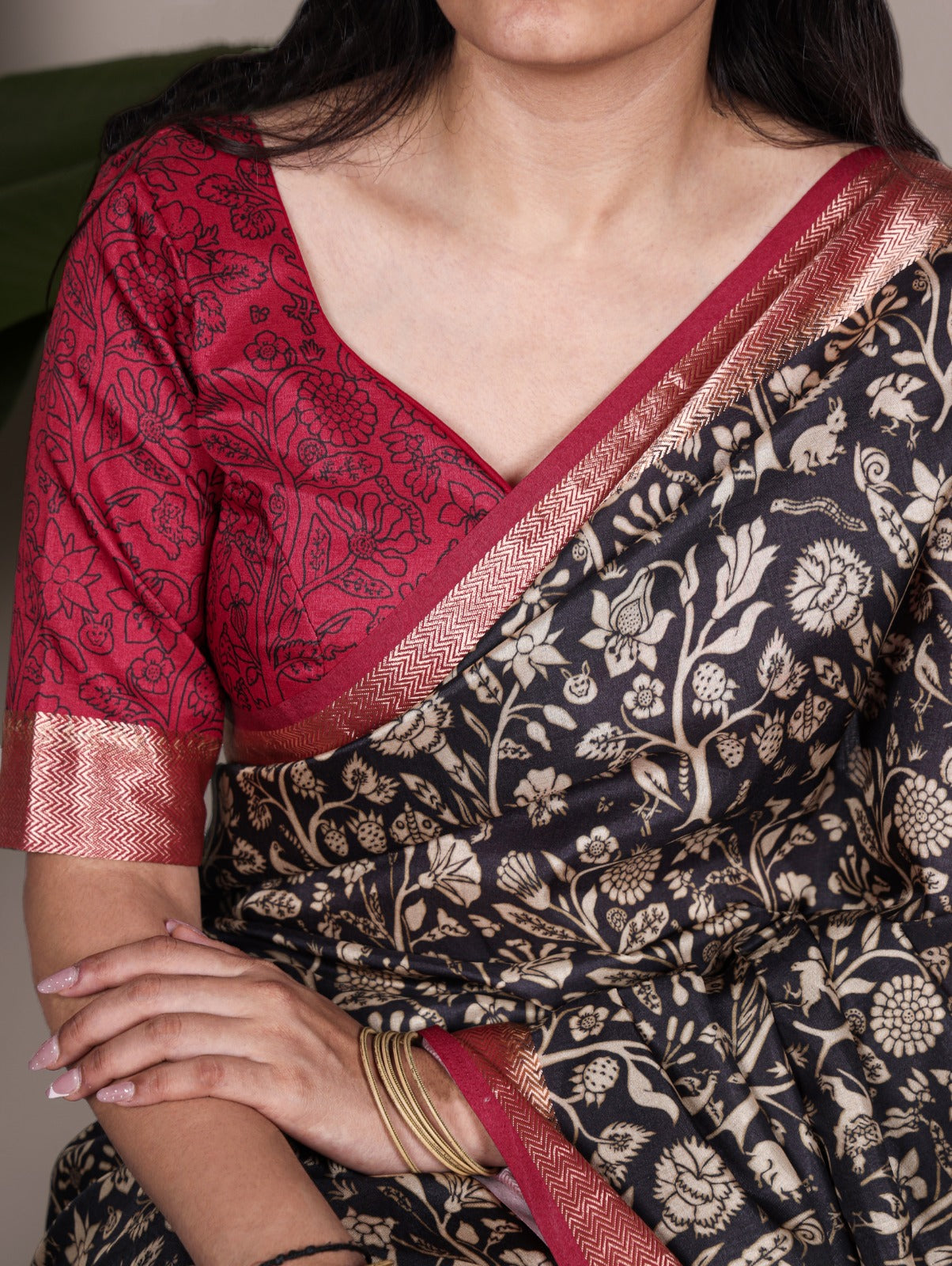 Designer Tussar Silk Printed Saree