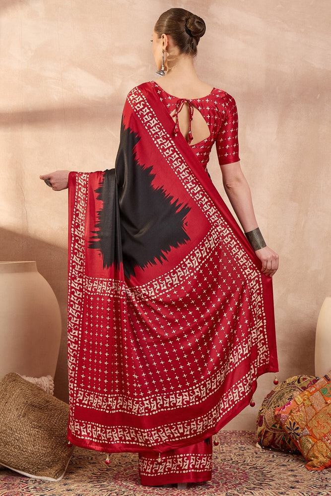 Printed Semi Modal Silk Saree