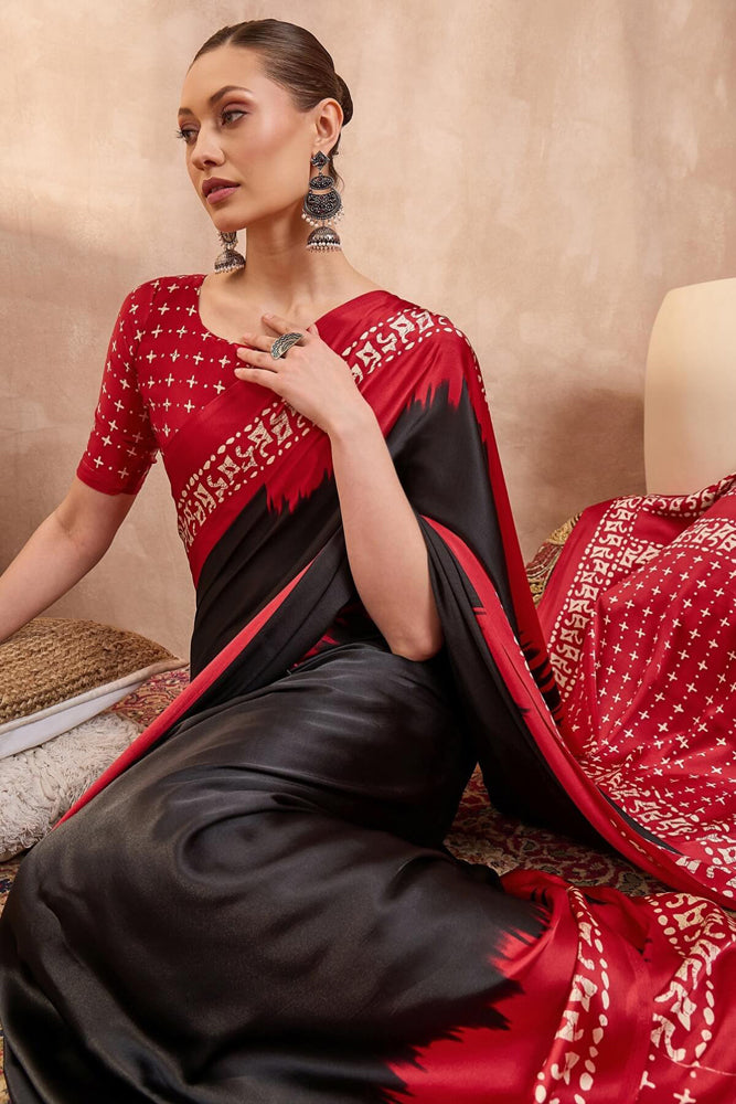 Printed Semi Modal Silk Saree