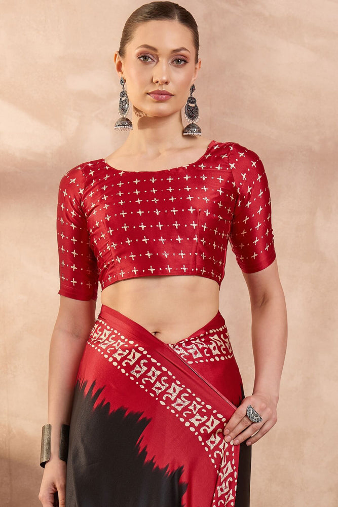 Printed Semi Modal Silk Saree