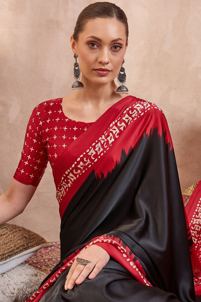 Printed Semi Modal Silk Saree