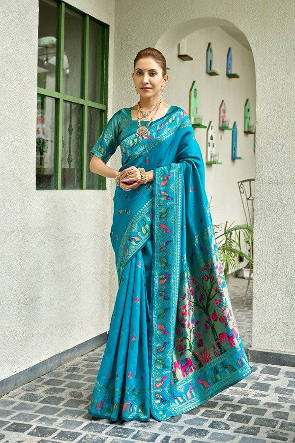 Zari Weaving Paithani Silk Saree