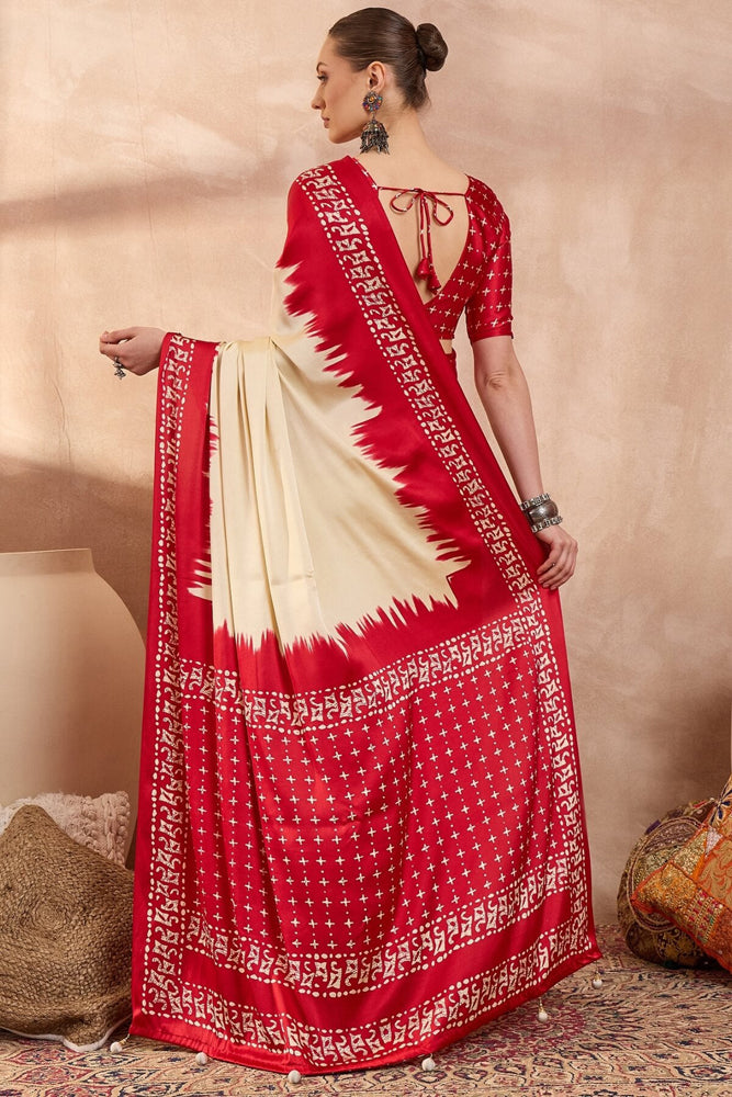 Printed Semi Modal Silk Saree