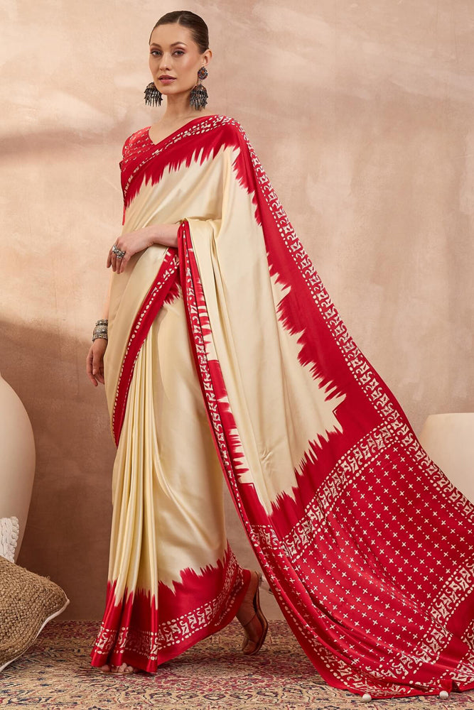 Printed Semi Modal Silk Saree