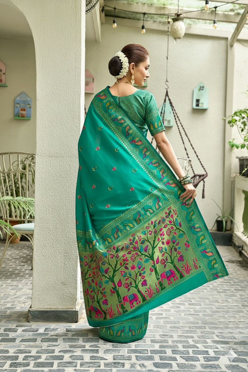 Zari Weaving Paithani Silk Saree