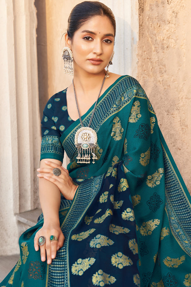 Printed Georgette Saree
