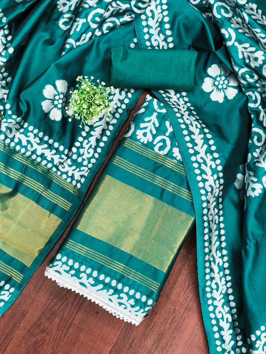 Gaji Silk Batik Printed Dress Material