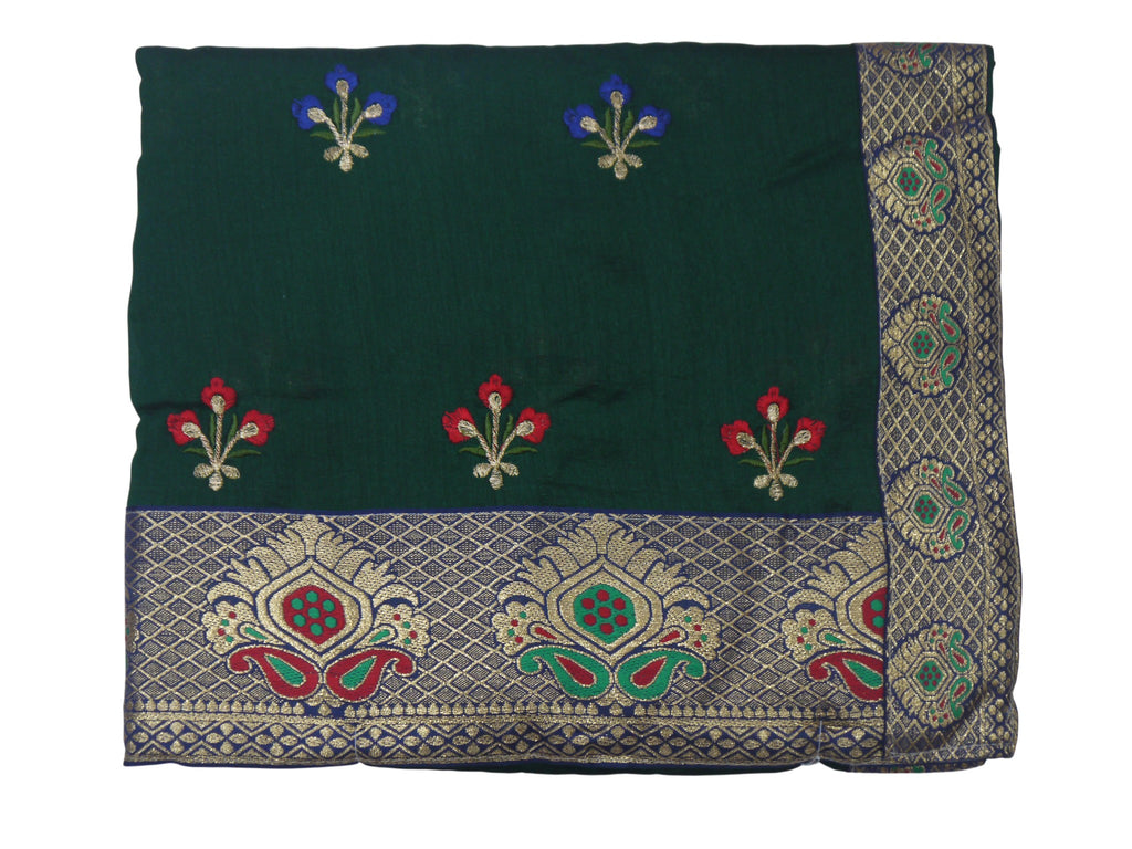 Fancy Silk Embroidery Work Saree