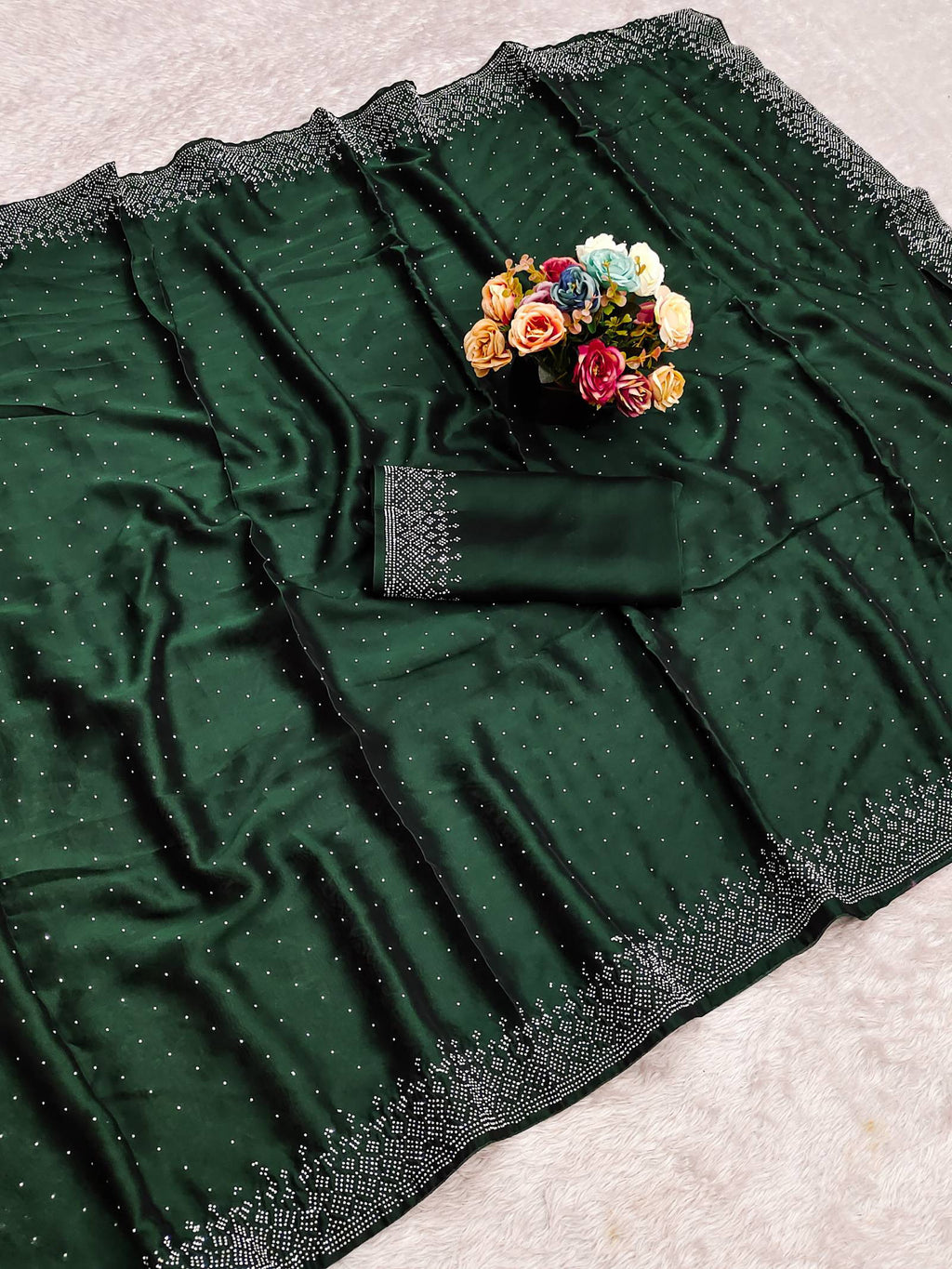 Rangoli Silk Saree with Diamond Work