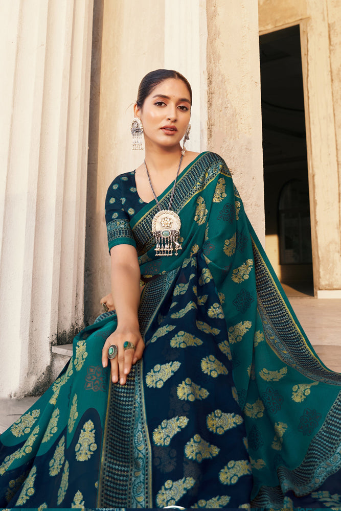 Printed Georgette Saree