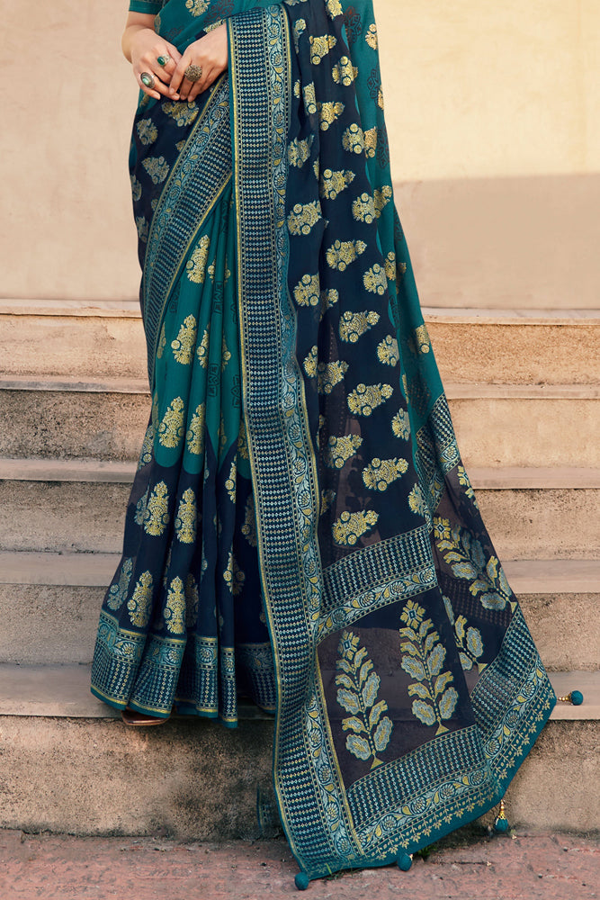Printed Georgette Saree