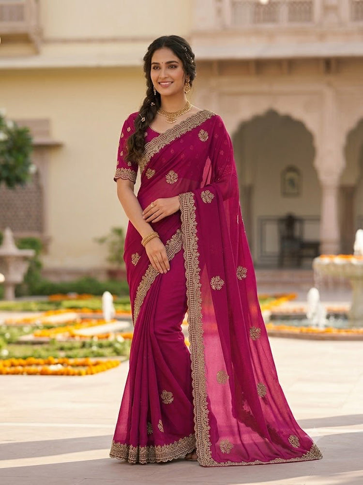 Georgette Embroidery Designer Saree