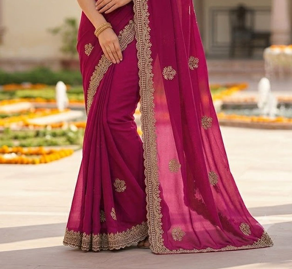 Georgette Embroidery Designer Saree