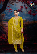 Organza With Jarkan Worked Dress Material