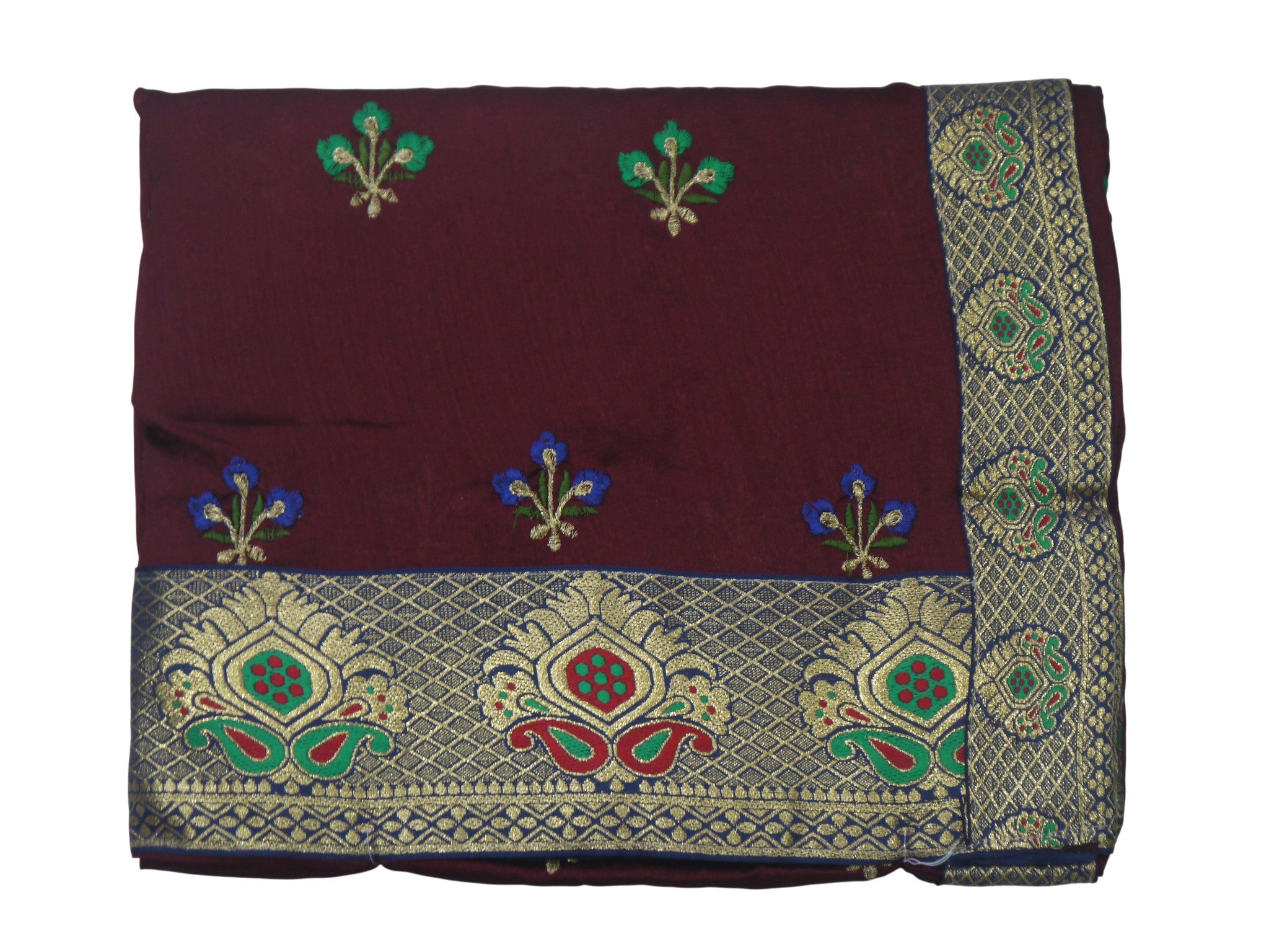 Fancy Silk Embroidery Work Saree