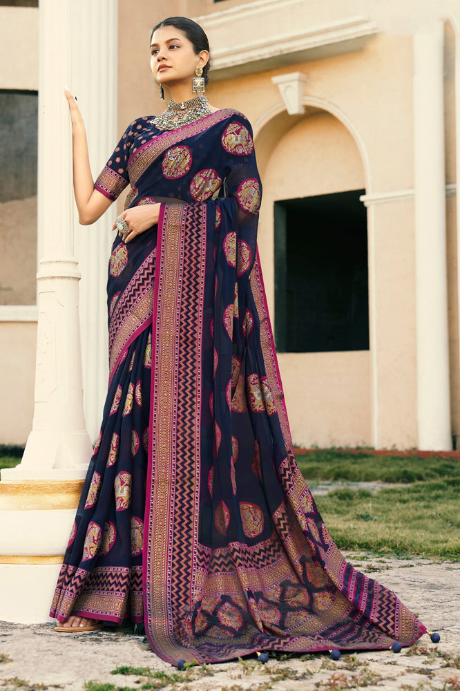 Printed Georgette Saree