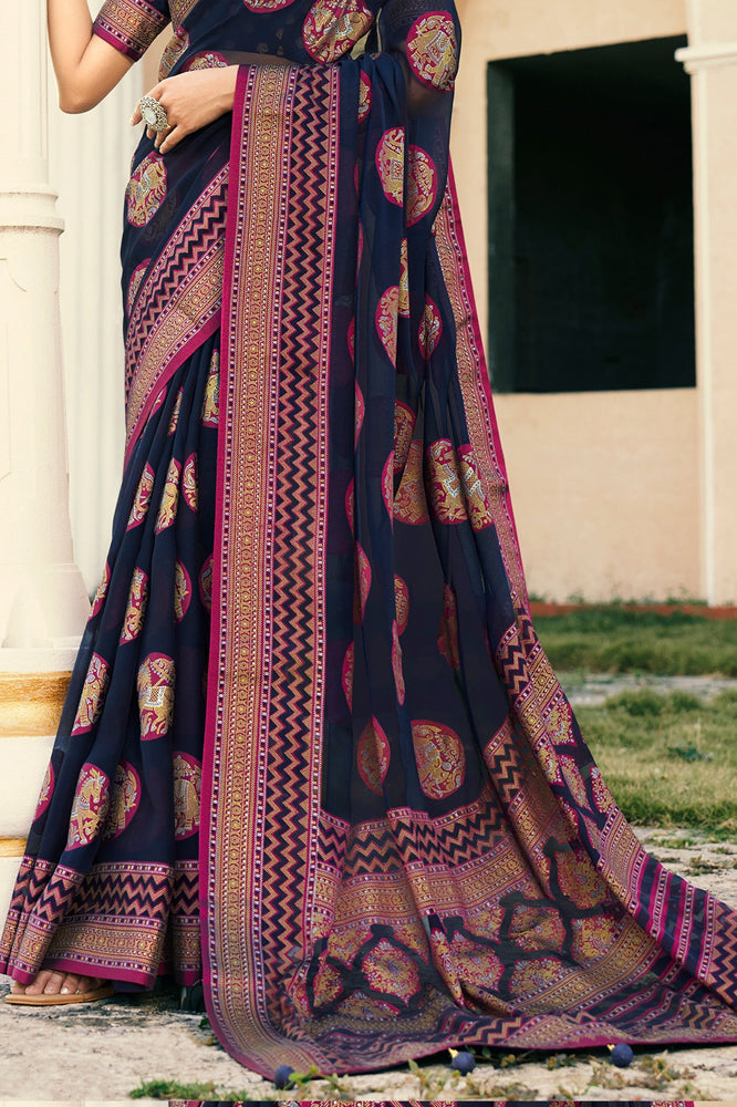 Printed Georgette Saree