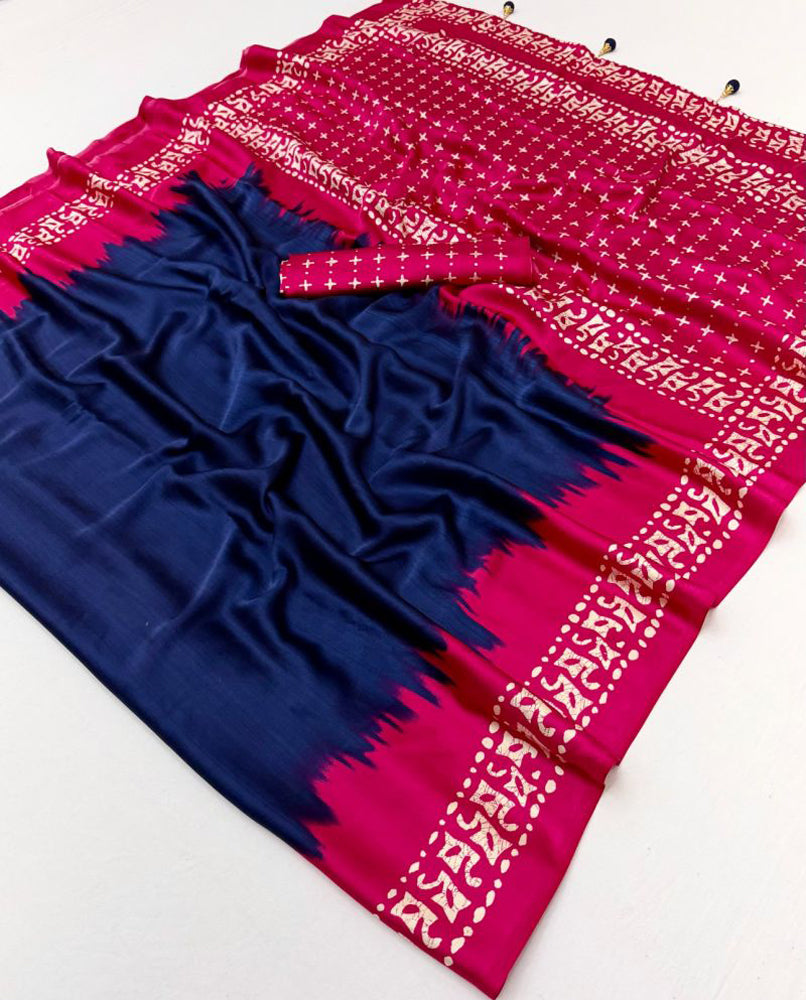 Printed Semi Modal Silk Saree
