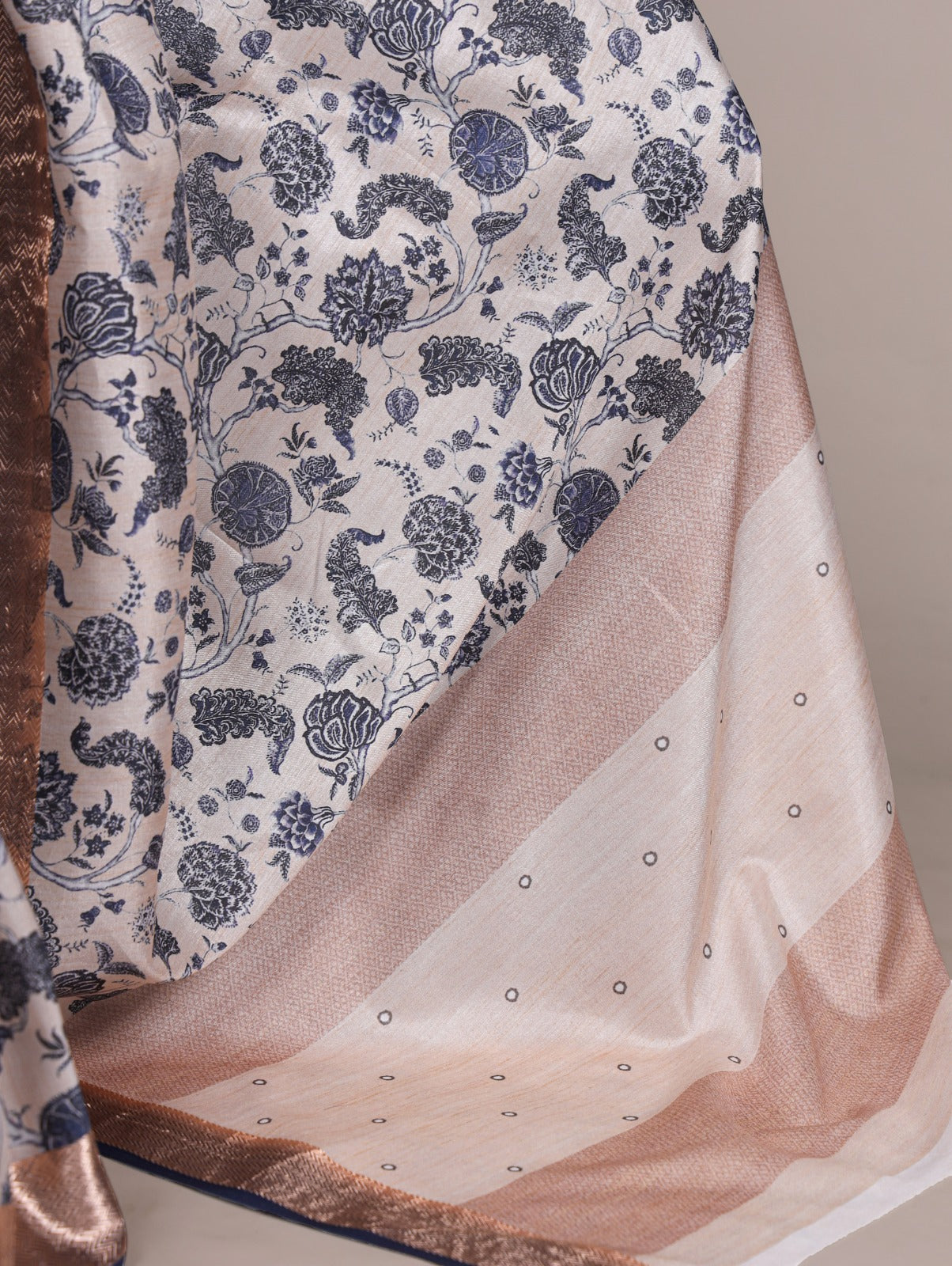 Designer Tussar Silk Printed Saree
