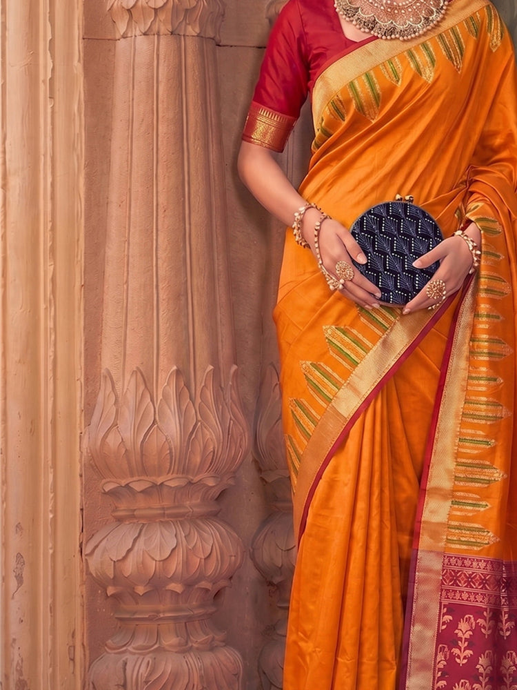 Soft Silk Saree With Zari Work