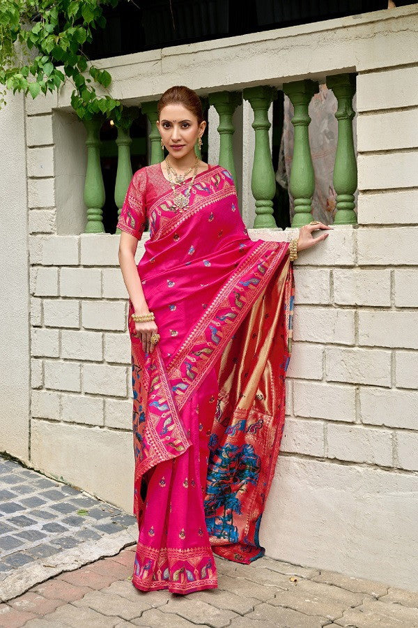 Zari Weaving Paithani Silk Saree