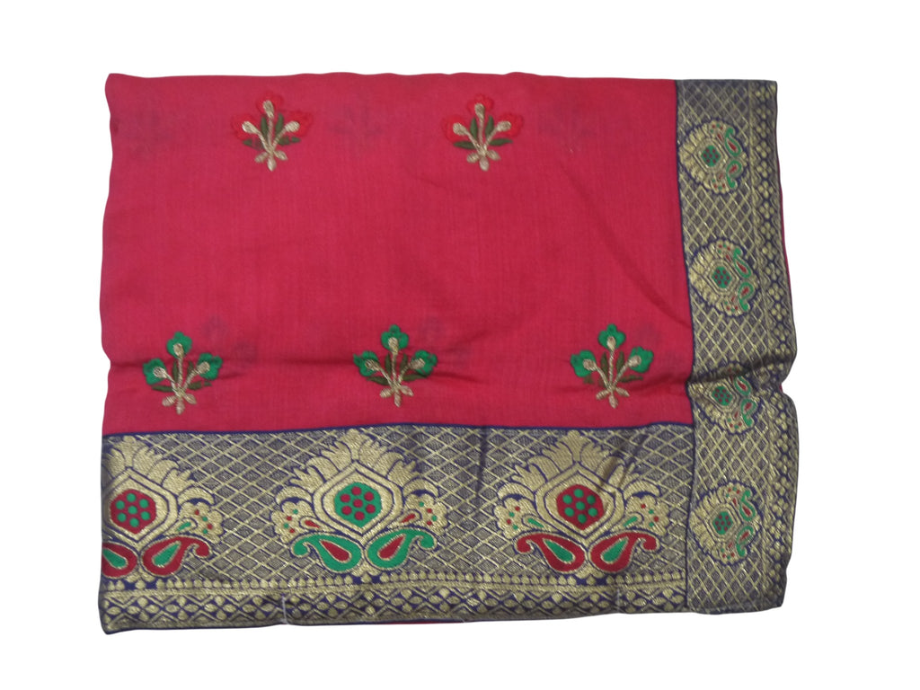 Fancy Silk Embroidery Work Saree