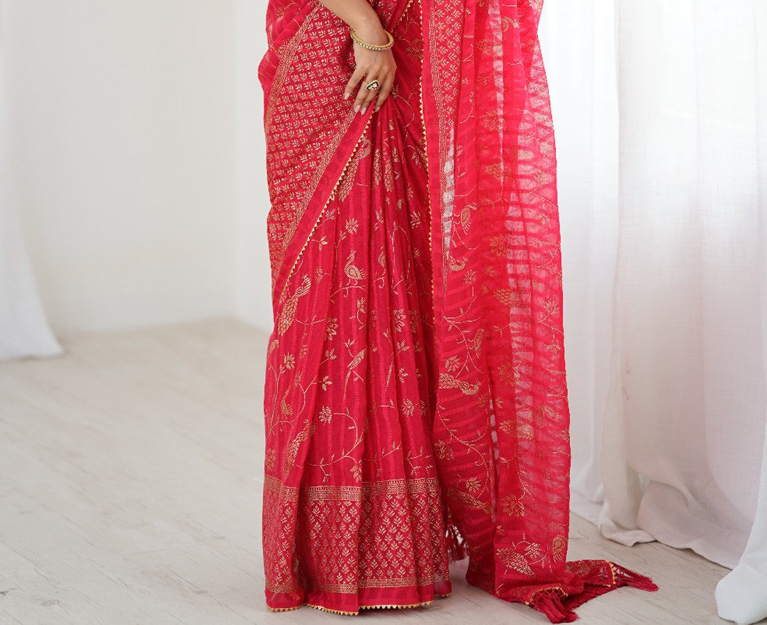 Designer Georgette Foil Printed Saree