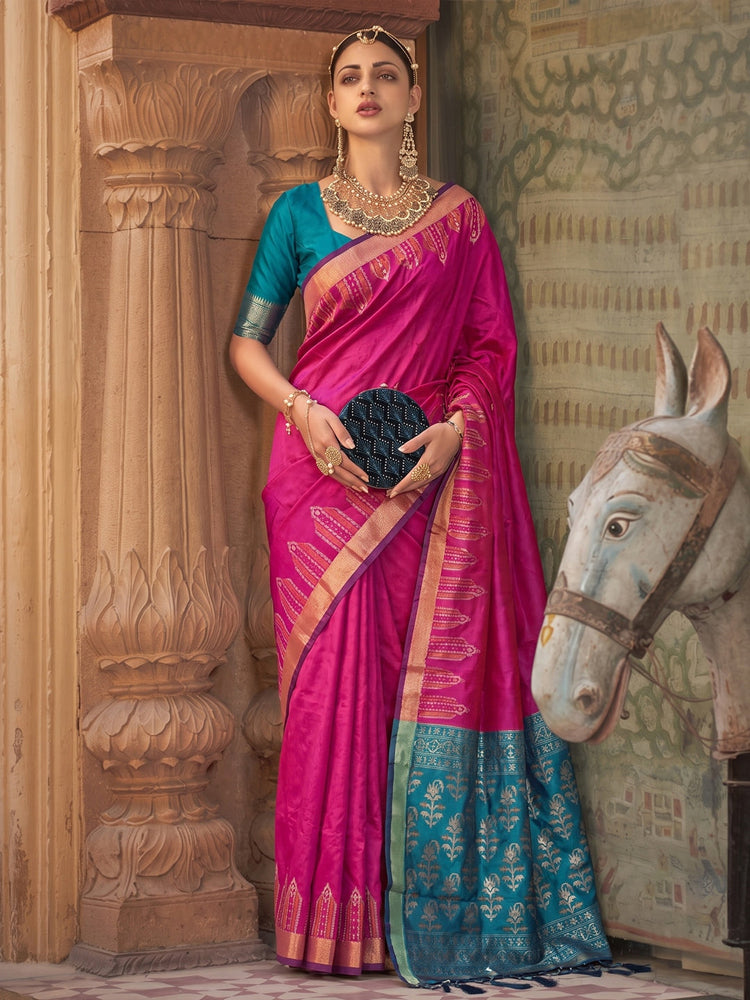 Soft Silk Saree With Zari Work