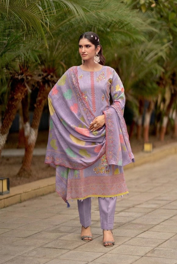 Lawn Cotton Print With Embroidery Dress Material