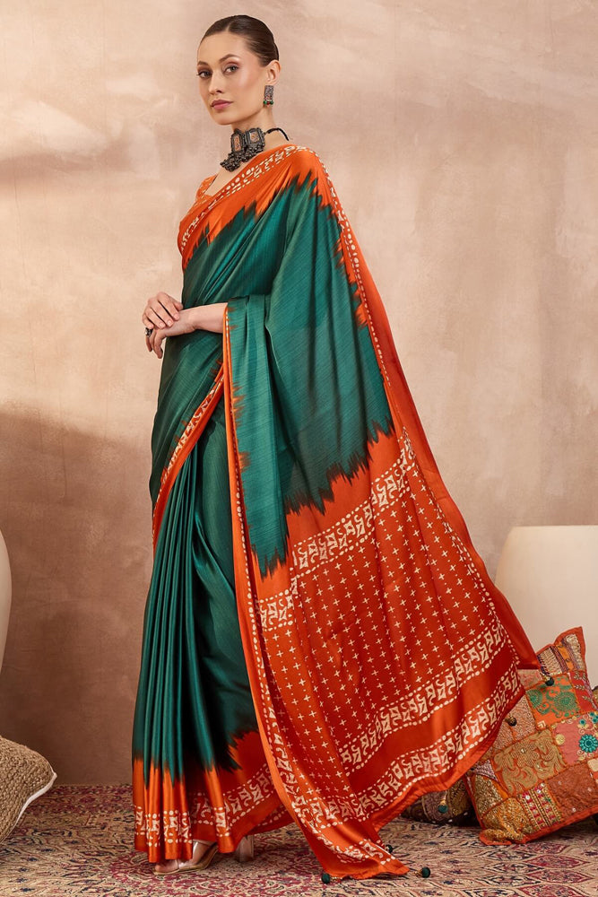 Printed Semi Modal Silk Saree
