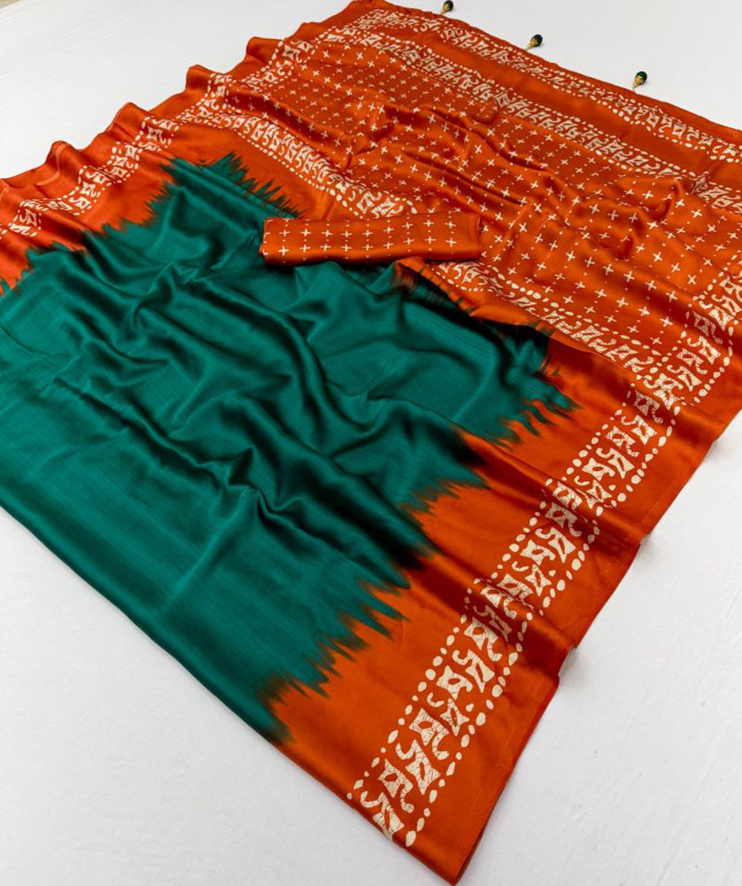 Printed Semi Modal Silk Saree