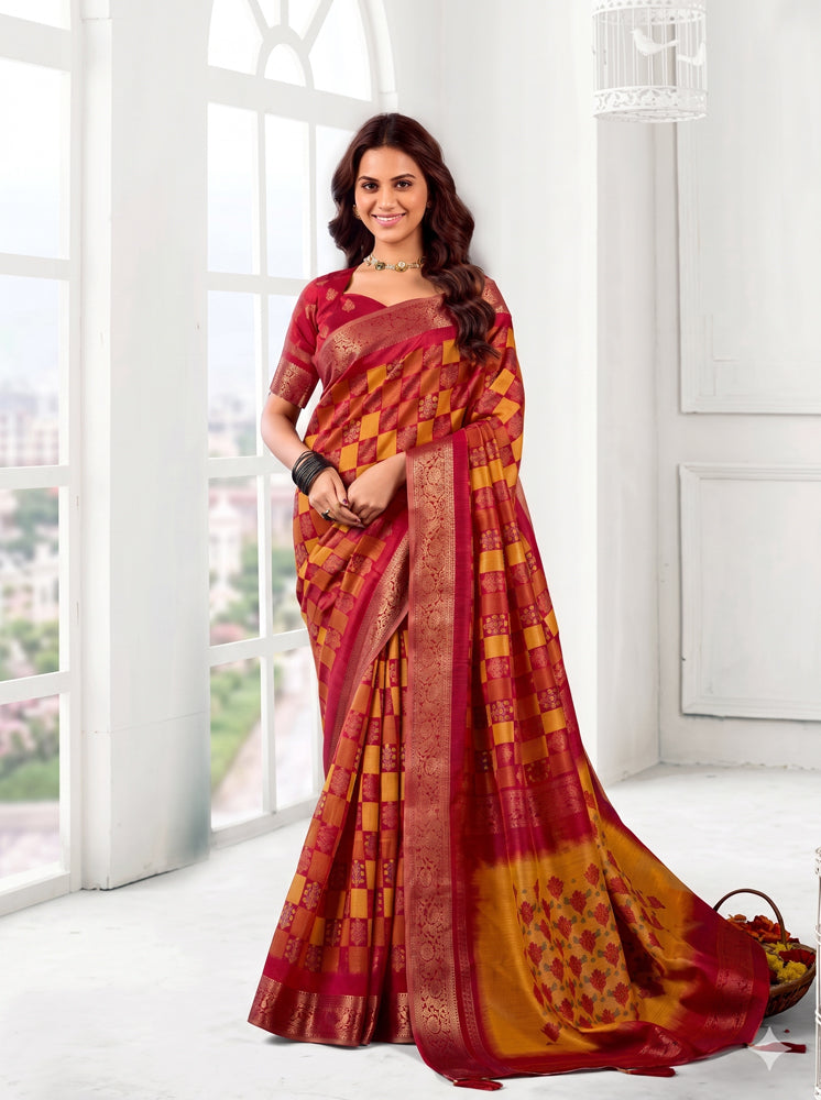 Soft Silk Printed Silk Saree