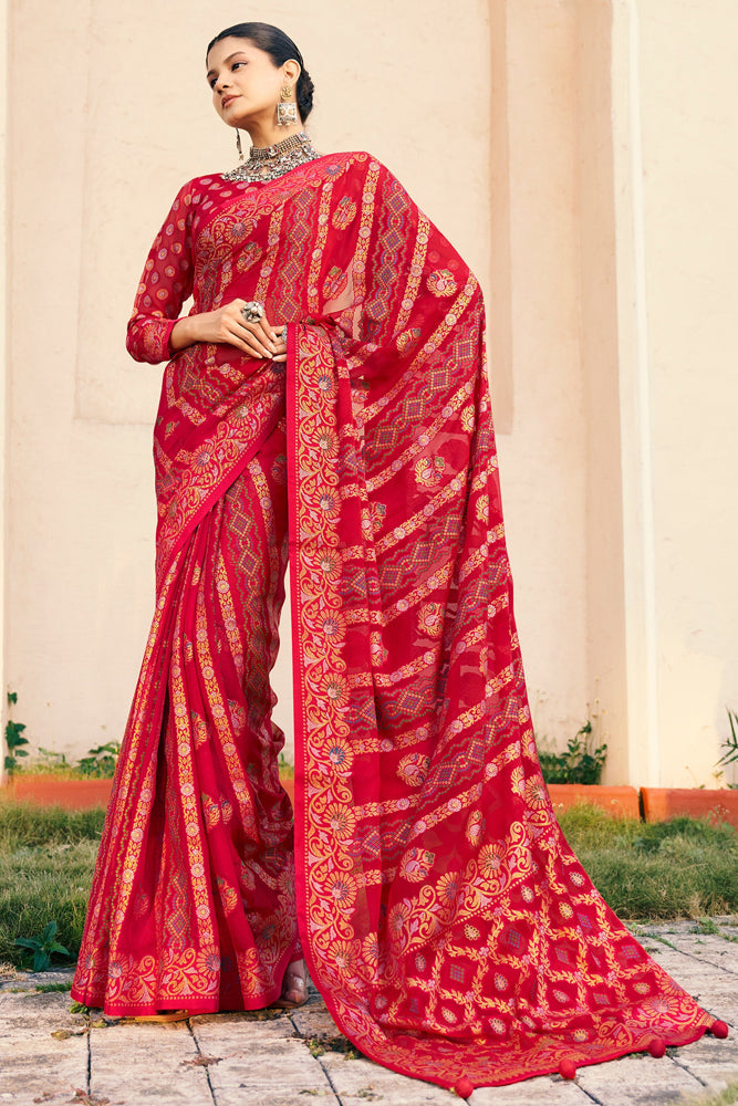 Printed Georgette Saree