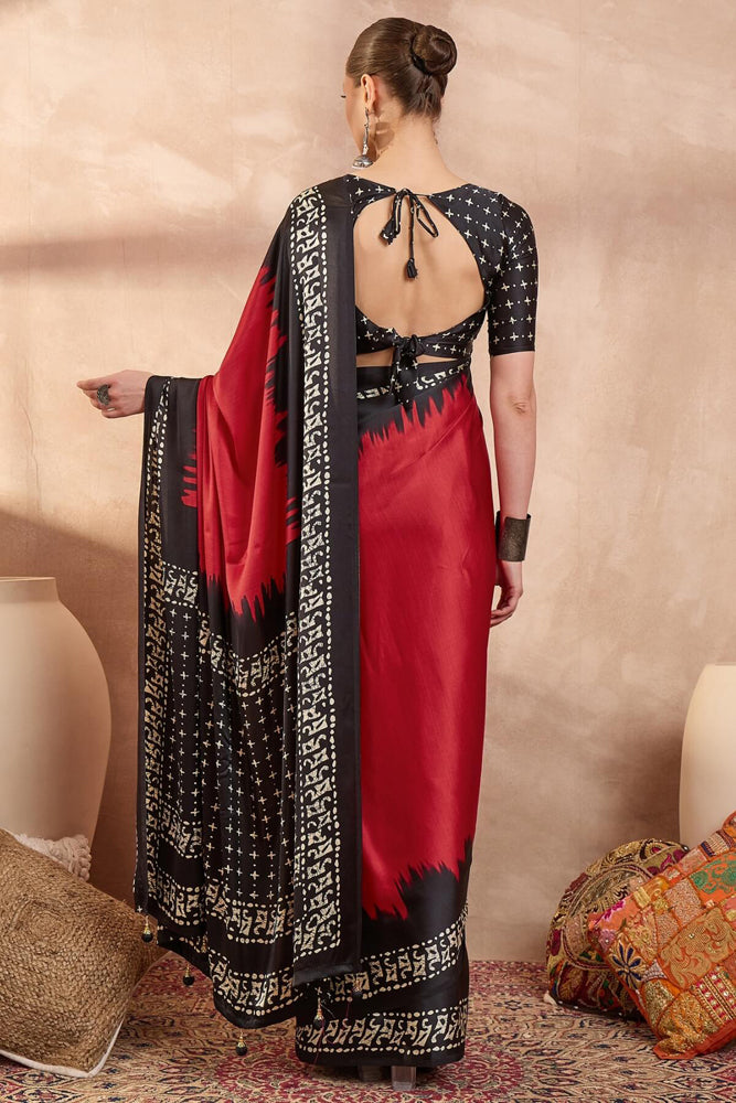 Printed Semi Modal Silk Saree
