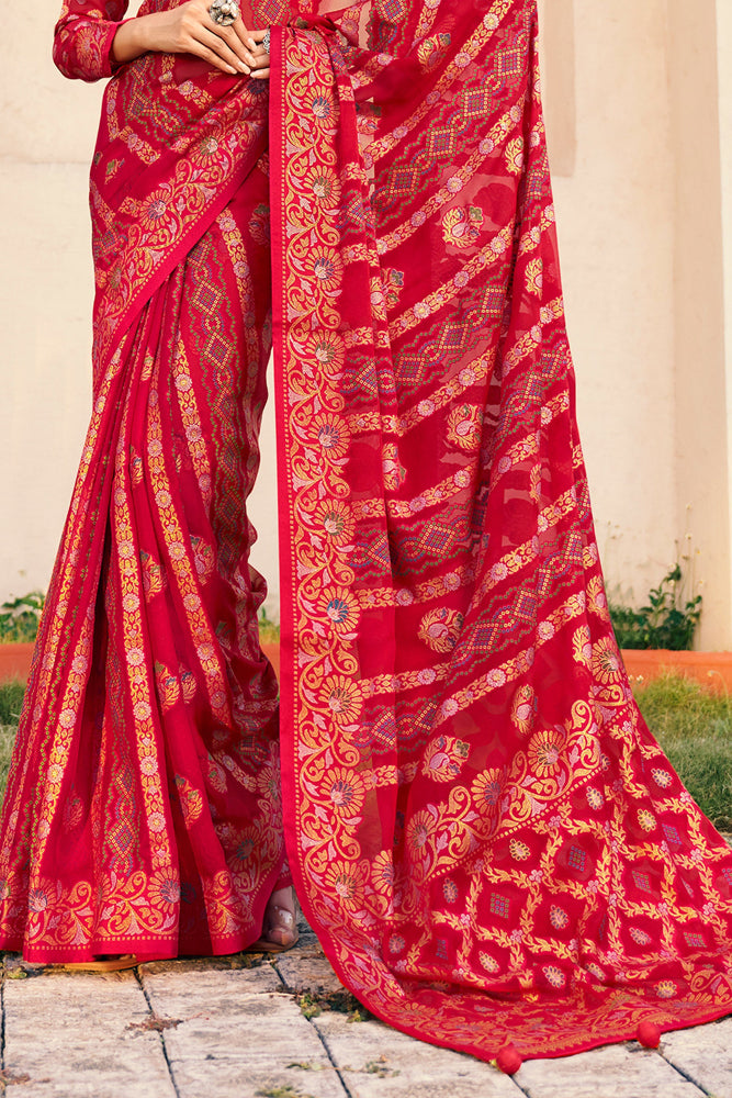 Printed Georgette Saree