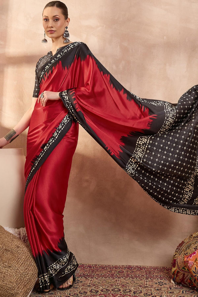 Printed Semi Modal Silk Saree