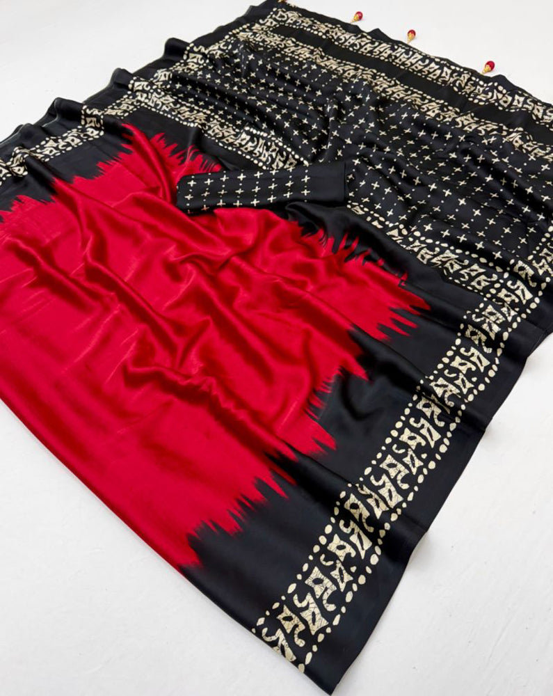 Printed Semi Modal Silk Saree
