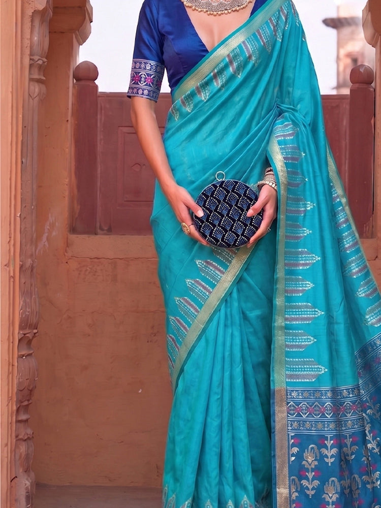 Soft Silk Saree With Zari Work