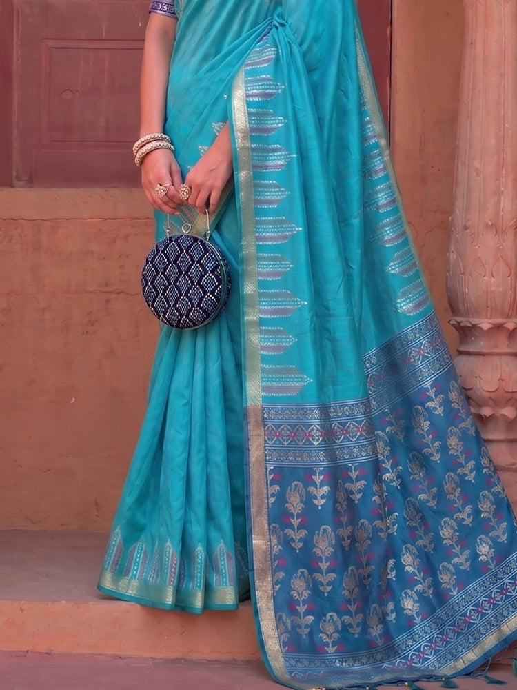 Soft Silk Saree With Zari Work