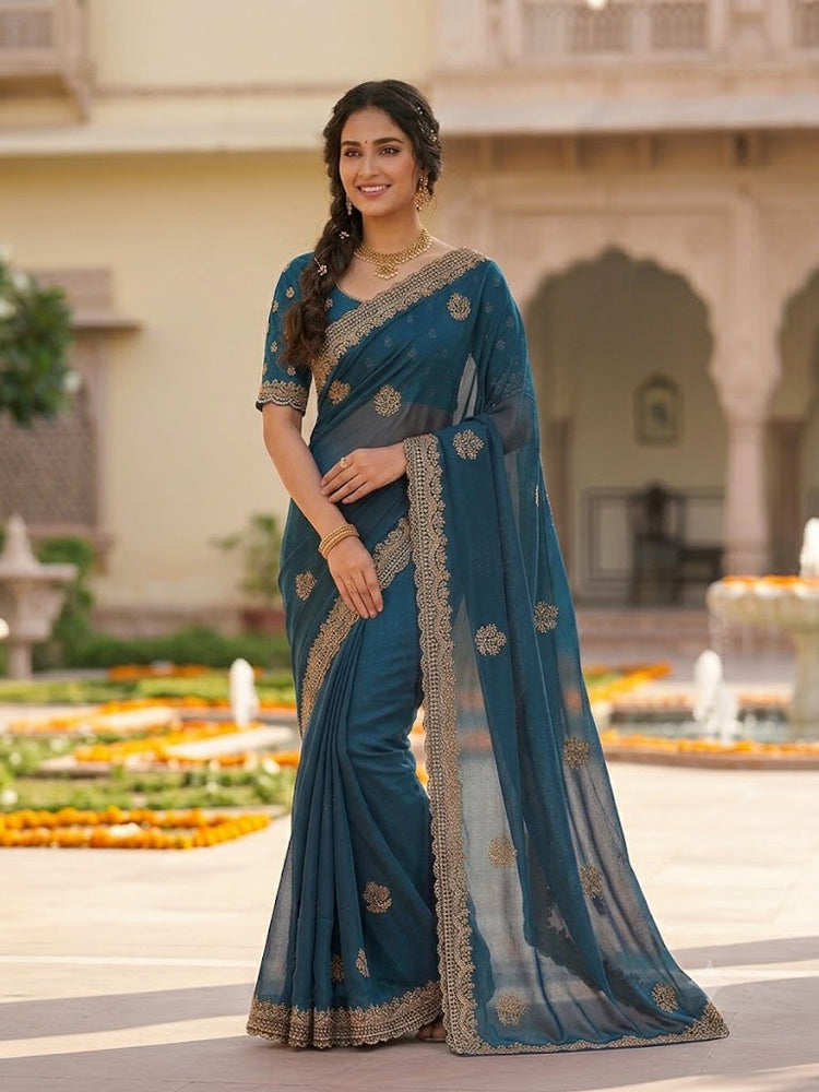 Georgette Embroidery Designer Saree