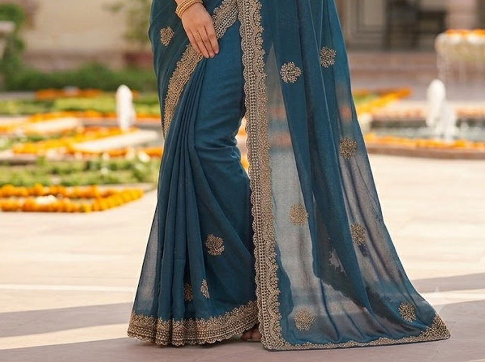Georgette Embroidery Designer Saree