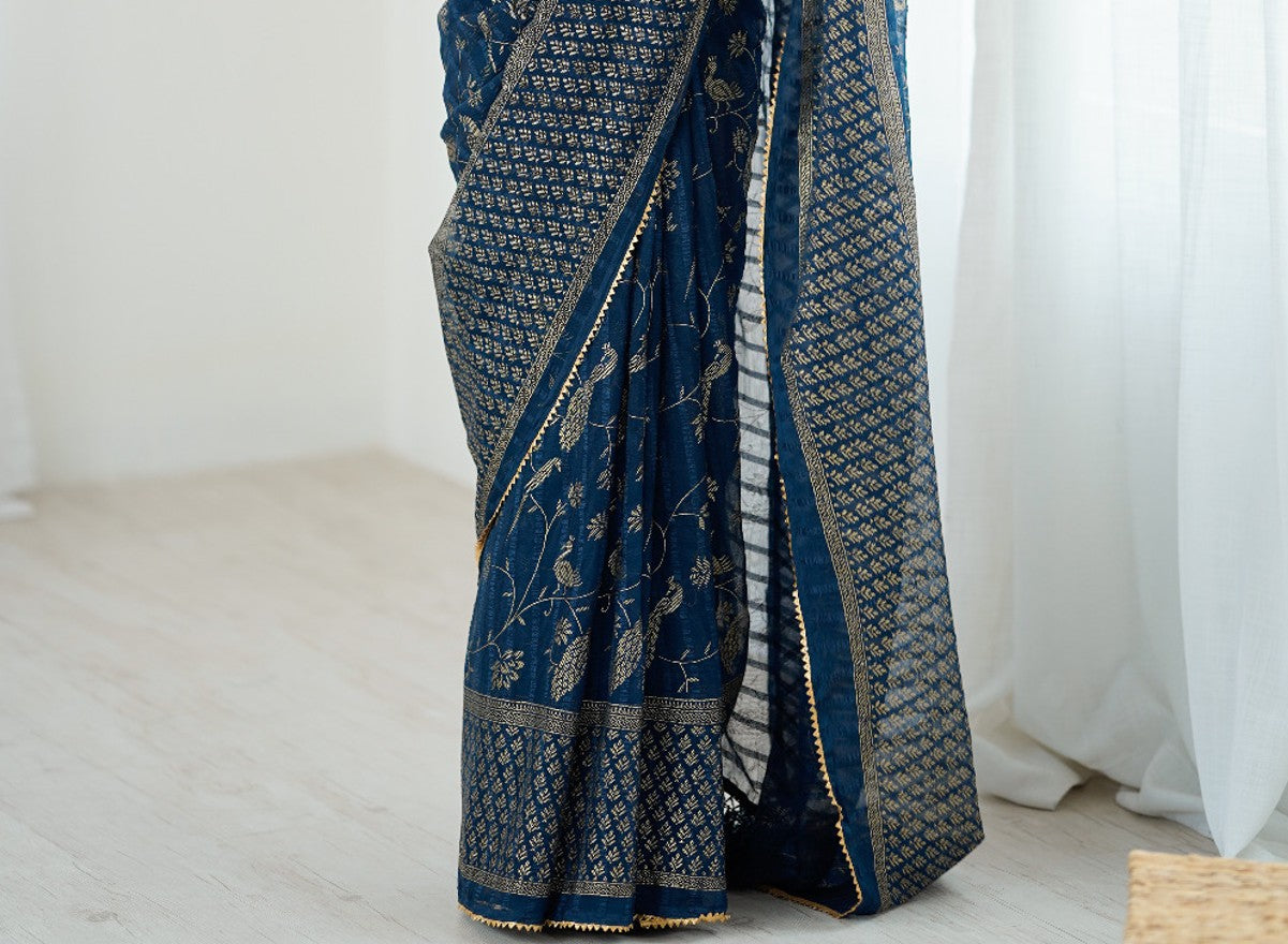 Designer Georgette Foil Printed Saree