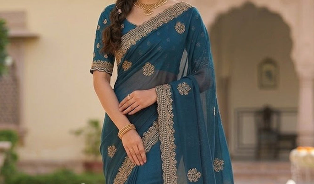 Georgette Embroidery Designer Saree