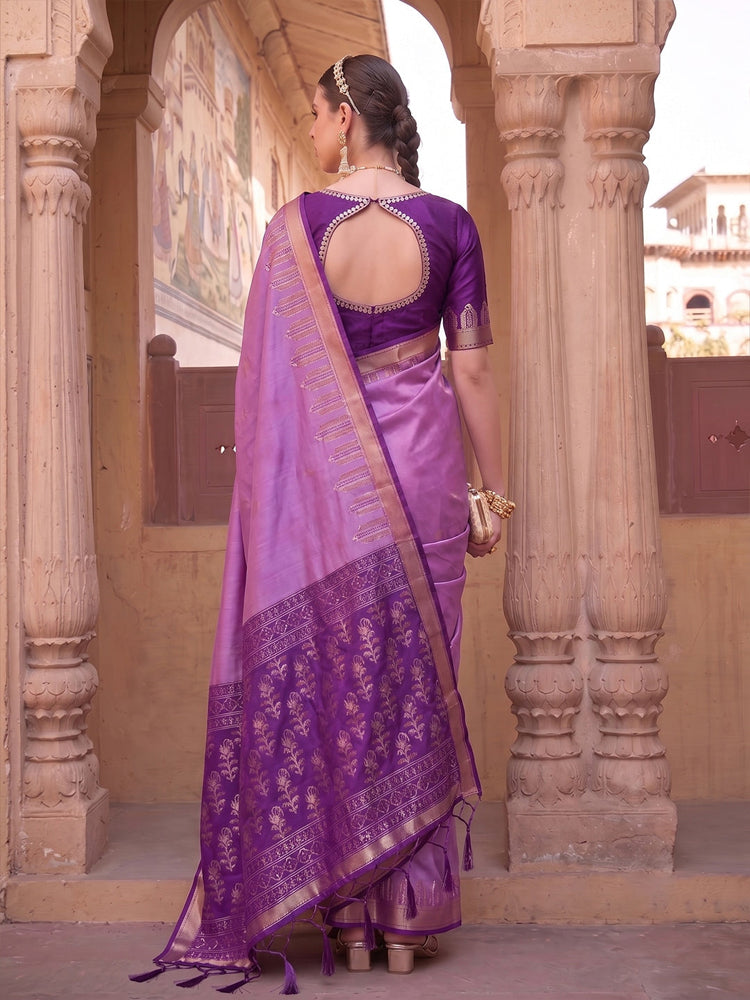 Soft Silk Saree With Zari Work