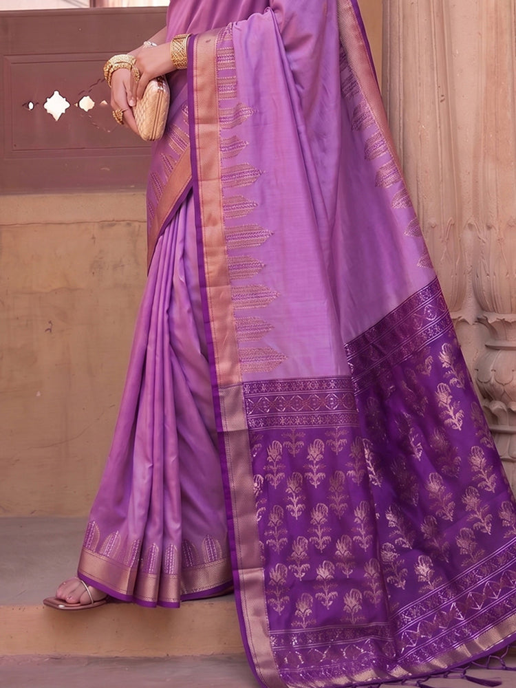 Soft Silk Saree With Zari Work