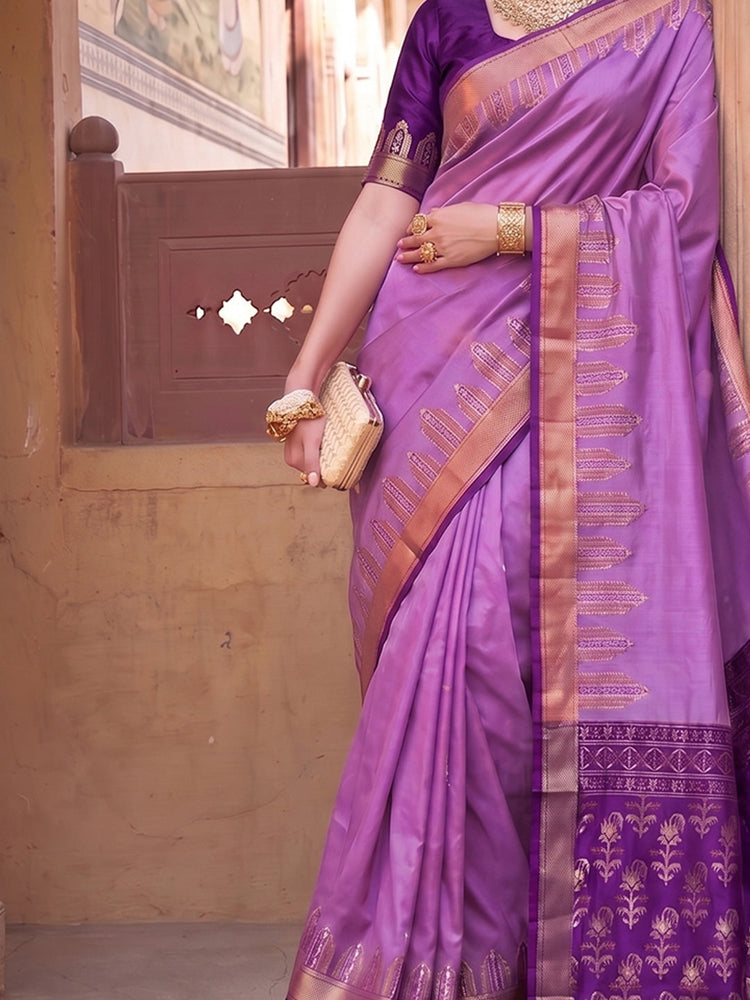 Soft Silk Saree With Zari Work