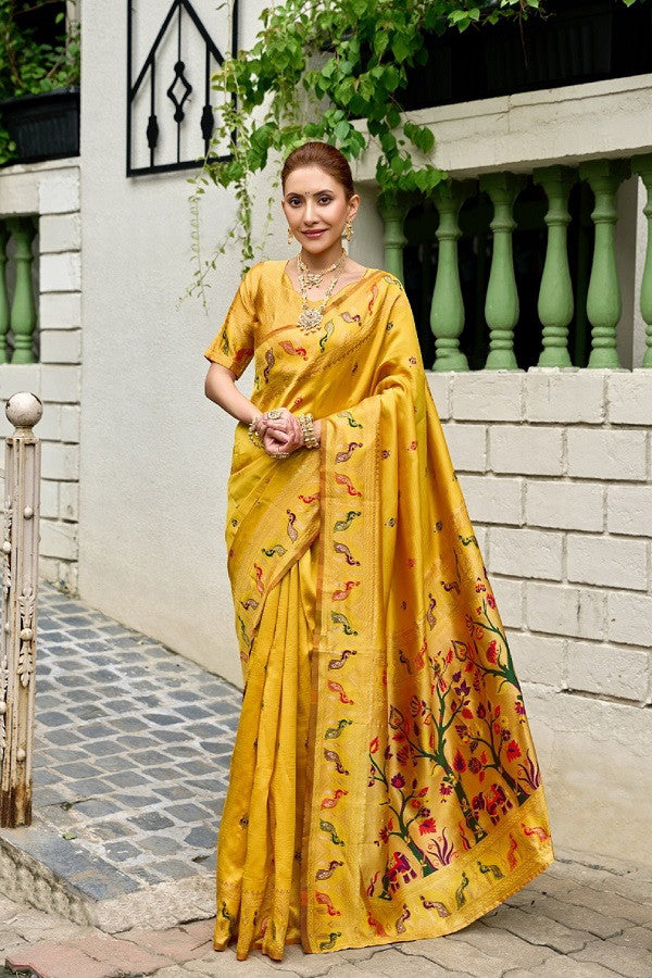 Zari Weaving Paithani Silk Saree