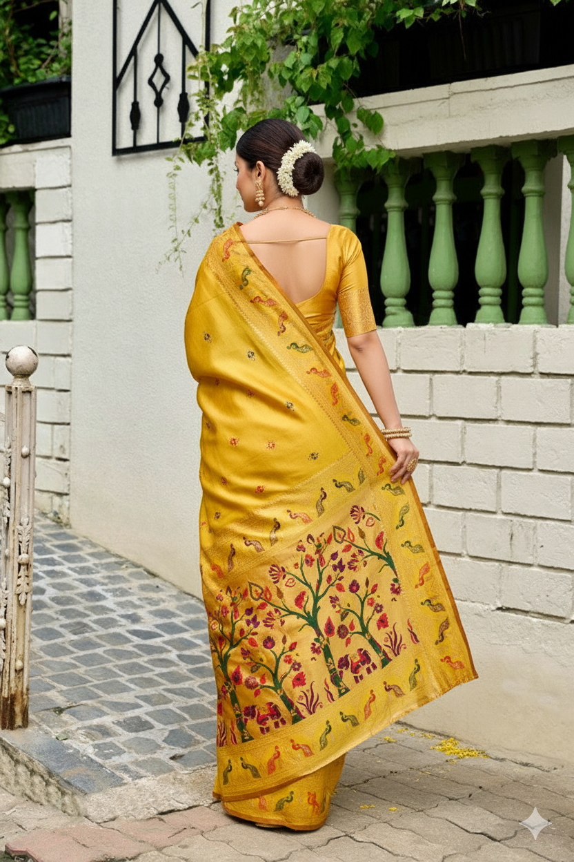 Zari Weaving Paithani Silk Saree
